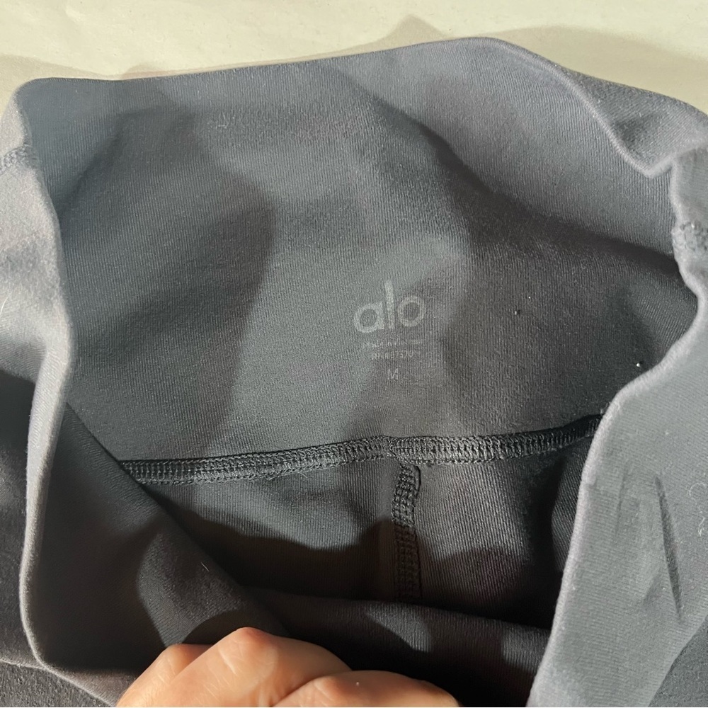 ALO Yoga Women's Gray Moto Leggings Medium - Picture 5 of 8